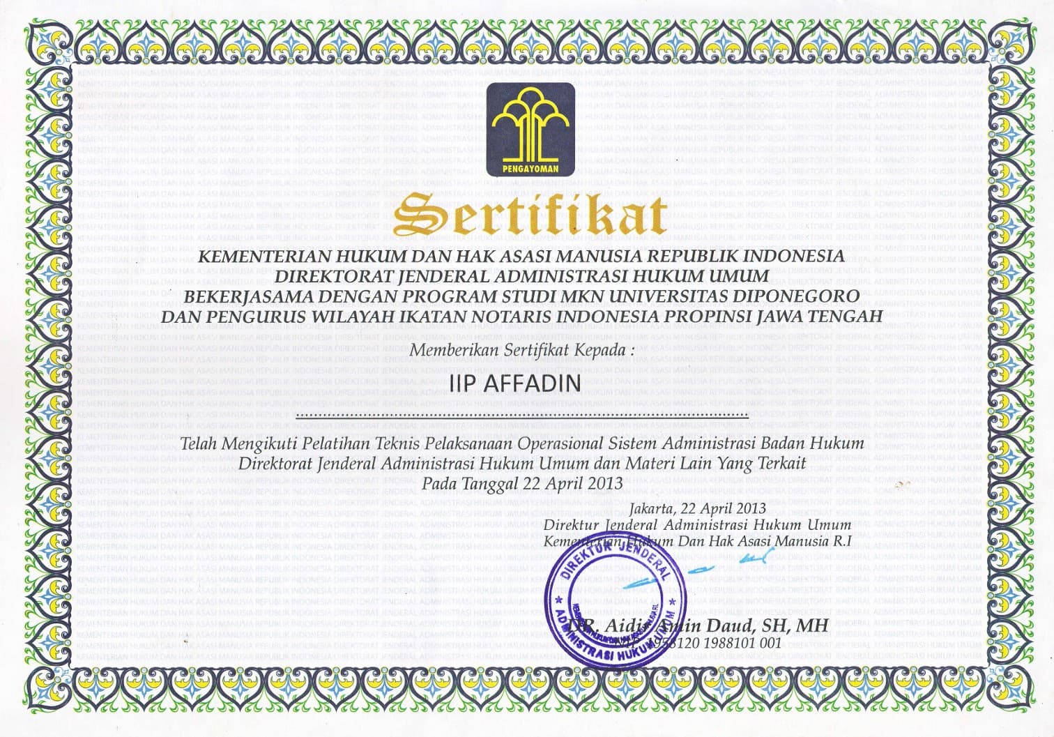 Pelatihan Teknis Kenotariatan